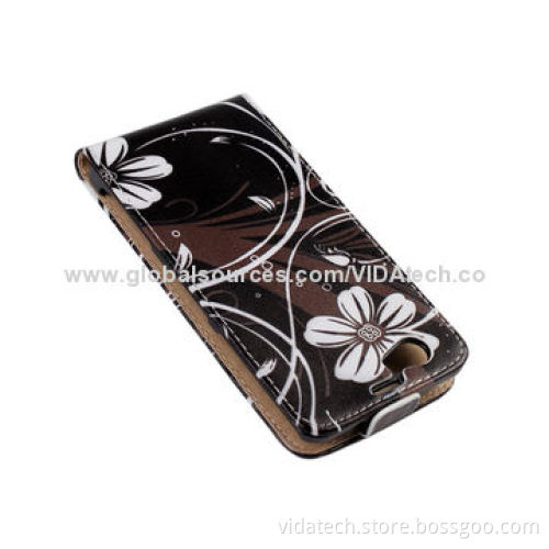 Flower Pattern Vertical Flip Leather Case for Sony Xperia Z1 Mini